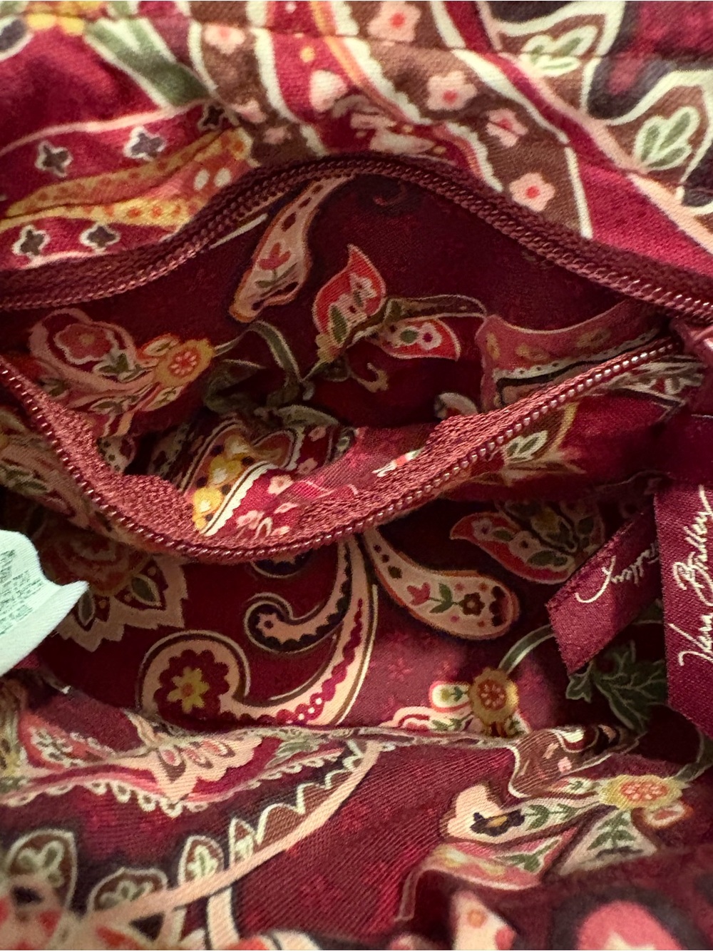 Vera Bradley Red and Pink Paisley Quilted Mini Shoulder Purse - Picture 4 of 7